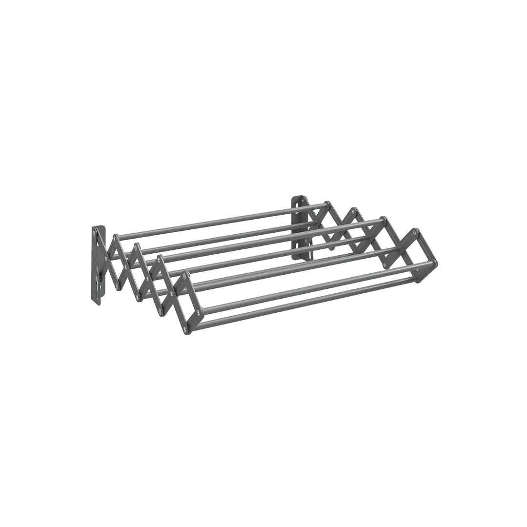 Wall Mounted Clothes Drying Rack Expandable 9 Rod Steel Airer – product view 2 | Stanwick Interiors
