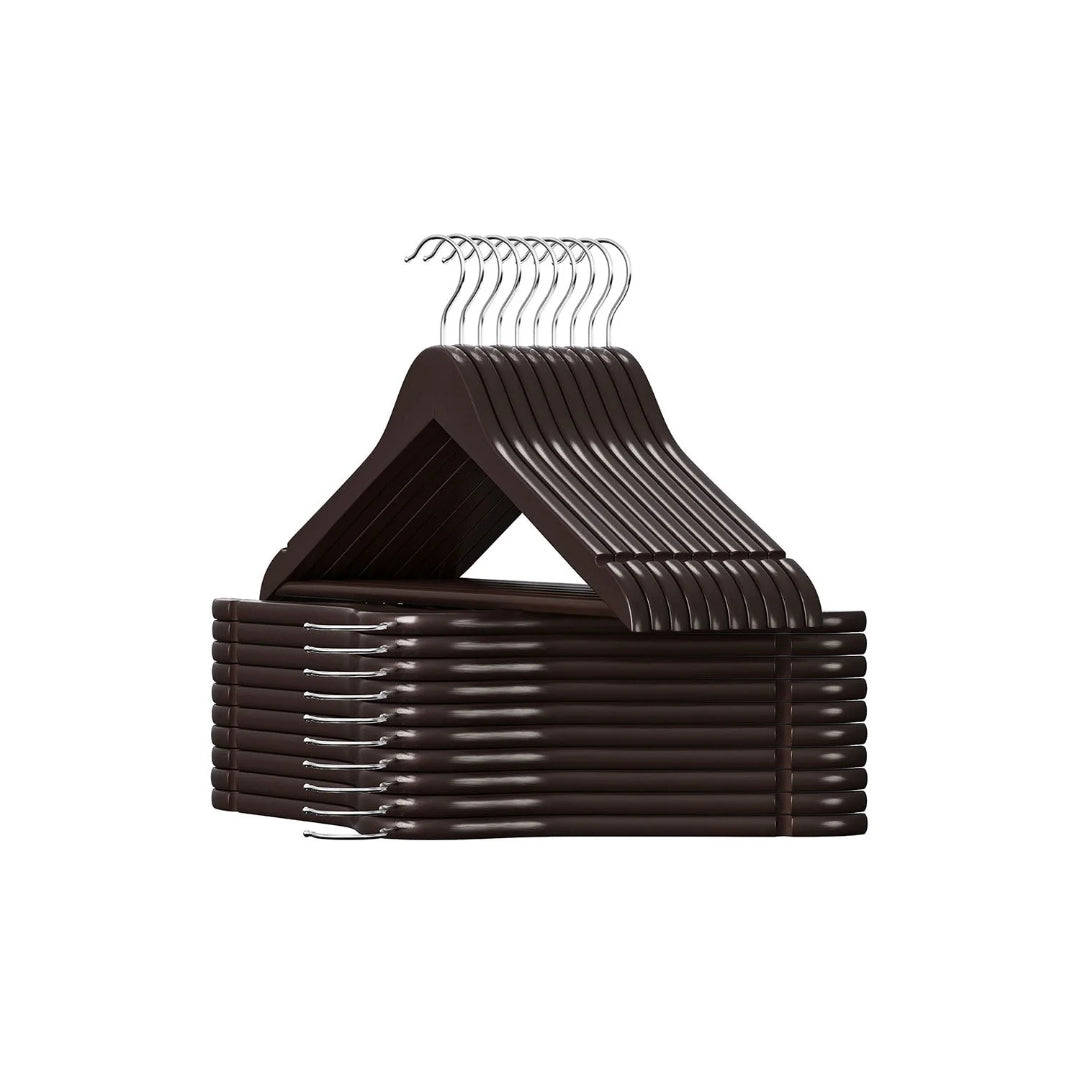Wood Coat Hangers 20 Pack With Shoulder Notches – product view 3 | Stanwick Interiors