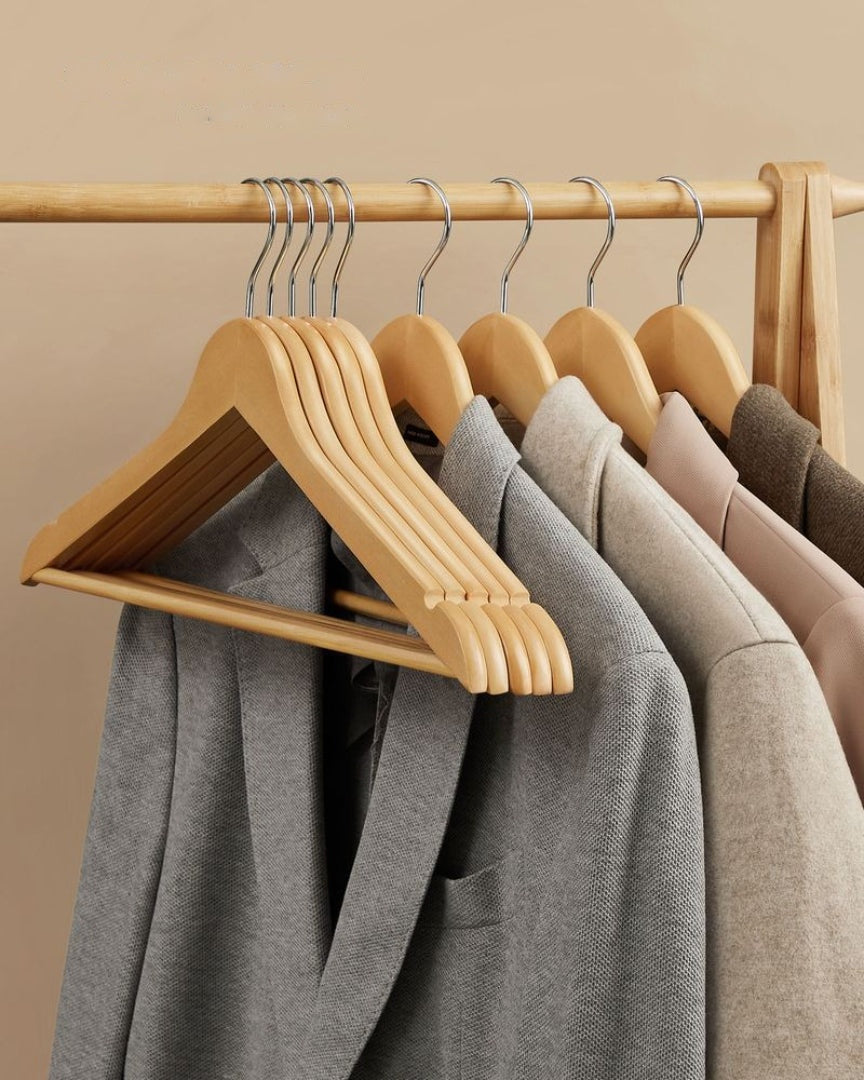 Wood Coat Hangers 20 Pack With Shoulder Notches – product view 11 | Stanwick Interiors