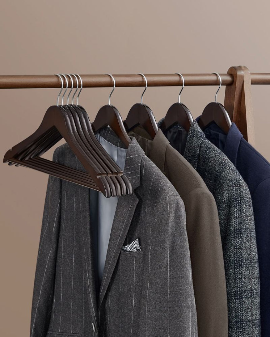 Wood Coat Hangers 20 Pack With Shoulder Notches – product view 18 | Stanwick Interiors