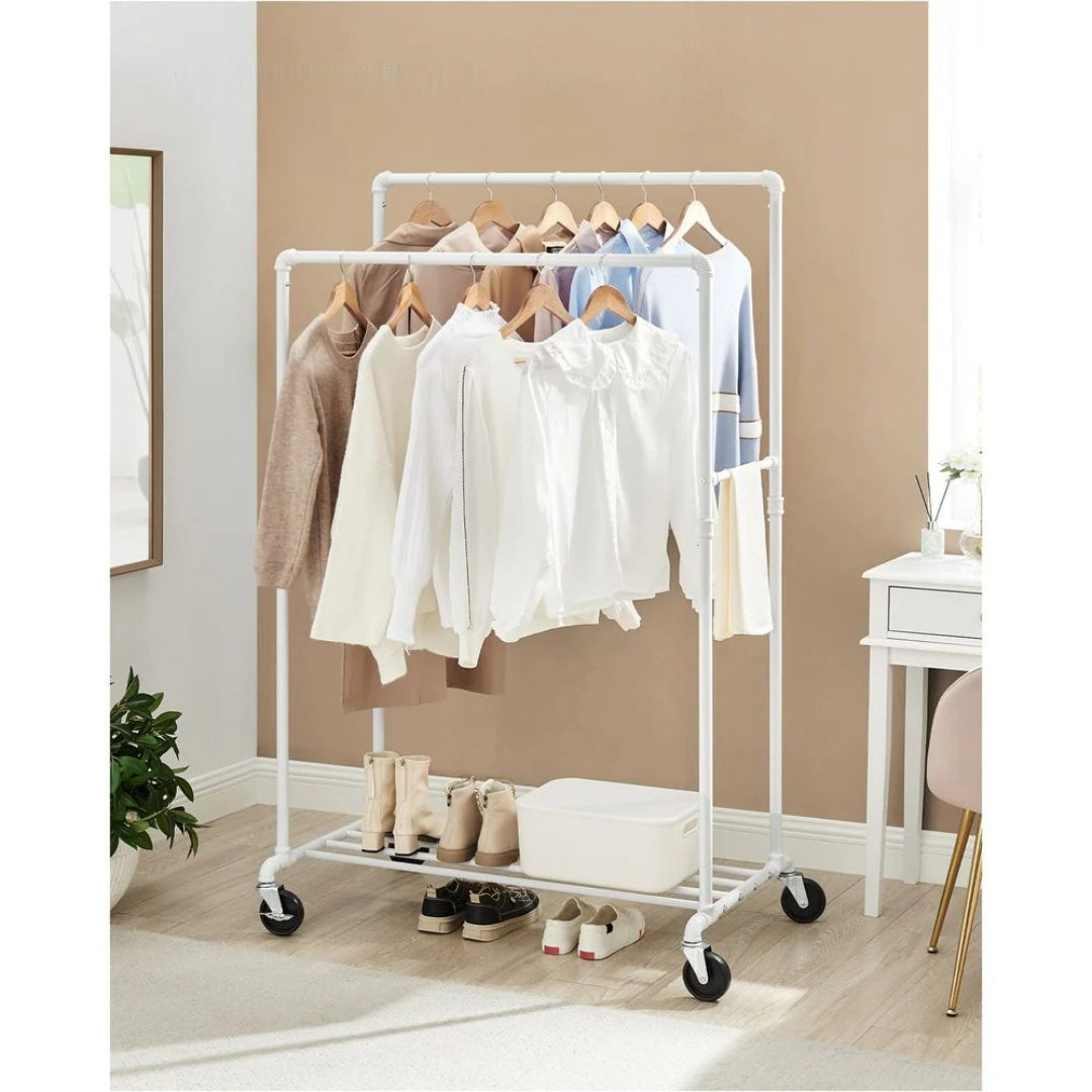 Clothing Rack With Shelf Heavy Duty Rolling Garment Rack 39.4in – product view 3 | Stanwick Interiors