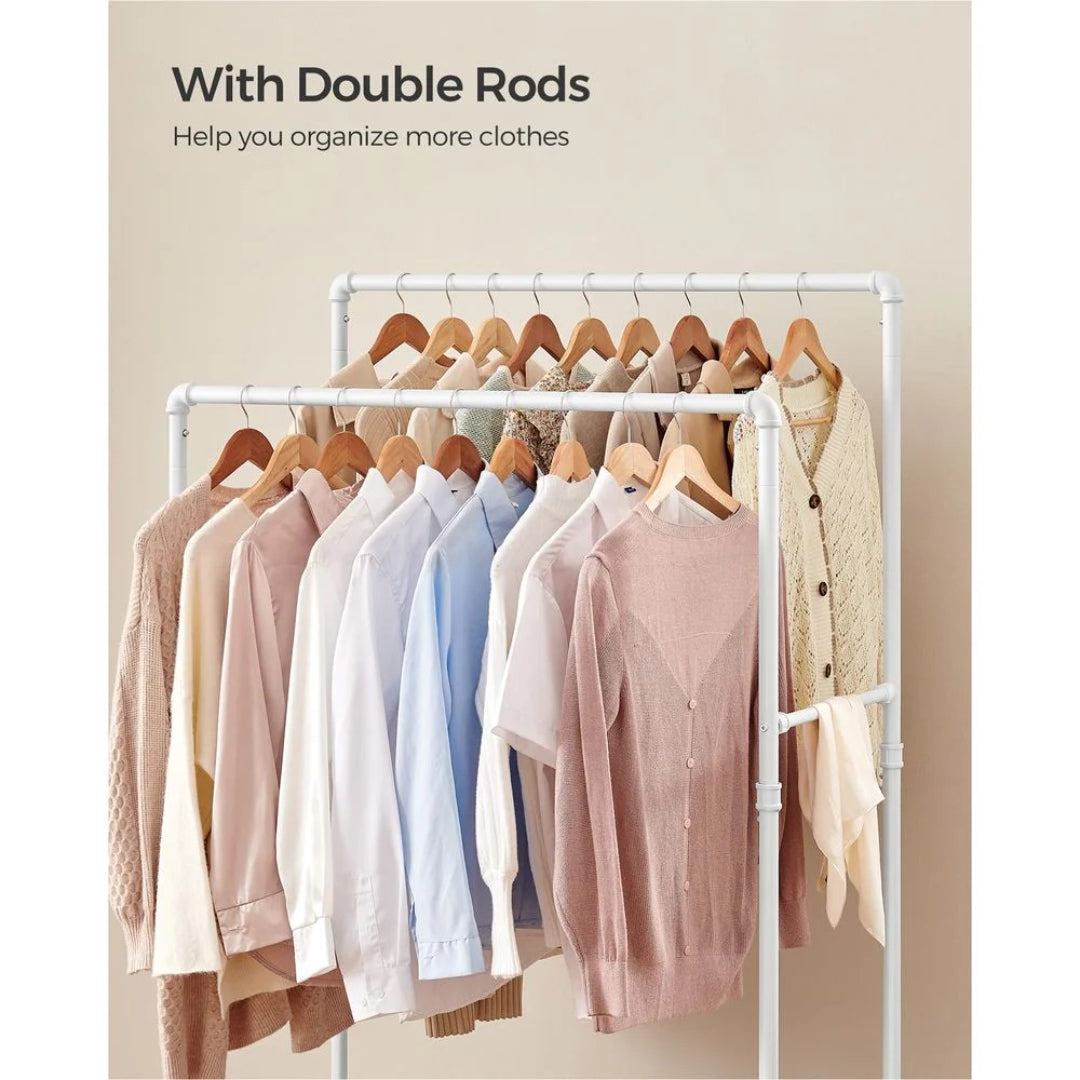 Clothing Rack With Shelf Heavy Duty Rolling Garment Rack 39.4in – product view 4 | Stanwick Interiors