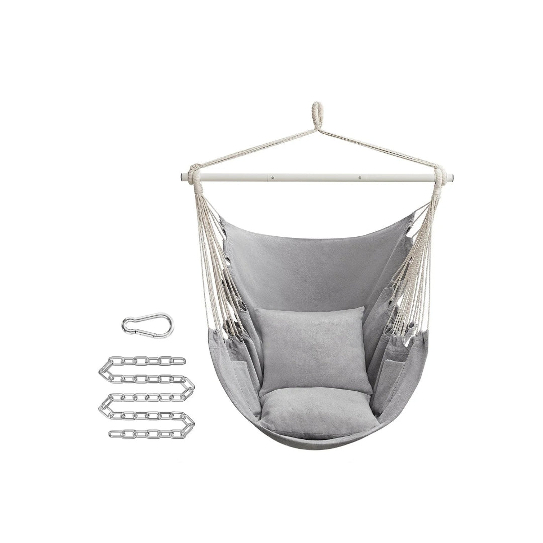Hammock Chair With Cushions Hanging Swing Chair 330lb Capacity – product view 1 | Stanwick Interiors
