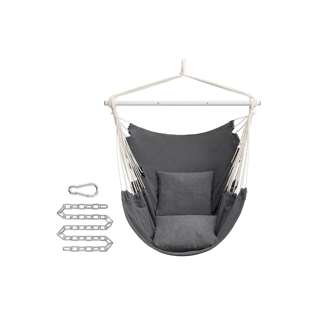 Hammock Chair With Cushions Hanging Swing Chair 330lb Capacity – product view 2 | Stanwick Interiors